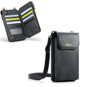 Solidenz Universeel Telefoontasje en portemonnee tot 7.3 inch - Zwart Main Image