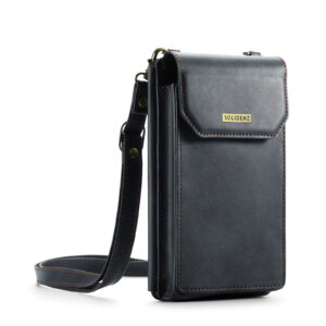 Solidenz Universeel Telefoontasje en portemonnee tot 7.3 inch - Zwart - 1