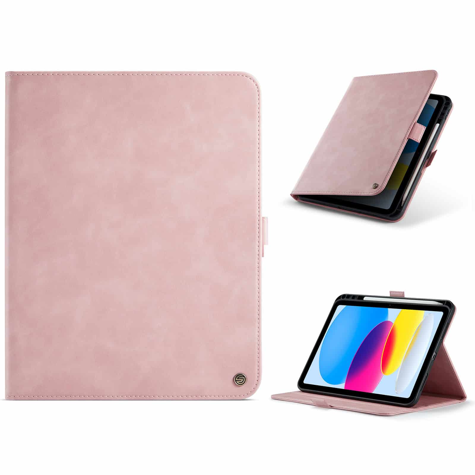 Solidenz Urban Book iPad 9 / iPad 8 / iPad 7 Hoes - 10.2 inch met pencilhouder - Roze Main Image