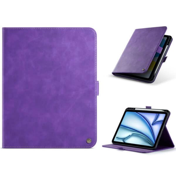 Solidenz Urban Book iPad Air 6 (M3 en M2) / Air 5 / Air 4 - 11 en 10.9 inch met pencilhouder - Paars