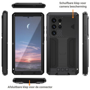 Stofdicht metalen hoes Samsung Galaxy S25 Ultra - Zwart - 1