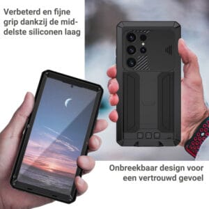 Stofdicht metalen hoes Samsung Galaxy S25 Ultra - Zwart - 3