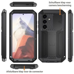 Stofdicht metalen hoes Samsung Galaxy S25 Plus - Zwart - 1