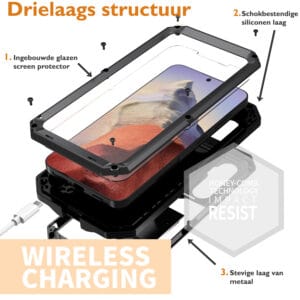 Stofdicht metalen hoes Samsung Galaxy S25 Plus - Zwart - 2