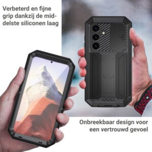 Stofdicht metalen hoes Samsung Galaxy S25 Plus - Zwart - 3