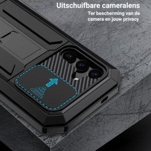 Stofdicht metalen hoes Samsung Galaxy S25 Plus - Zwart - 4