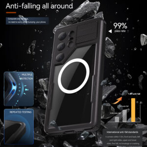 Turtle Shift Volledig waterdicht en stofdicht hoesje Samsung Galaxy S25 Ultra - MagSafe compatibel - 5
