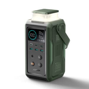 Joyroom 100W XXL Power Bank met uitklapbare Licht voor buiten - 75000mAh inclusief 100W kabel USB-C - Olijfgroen Main Image