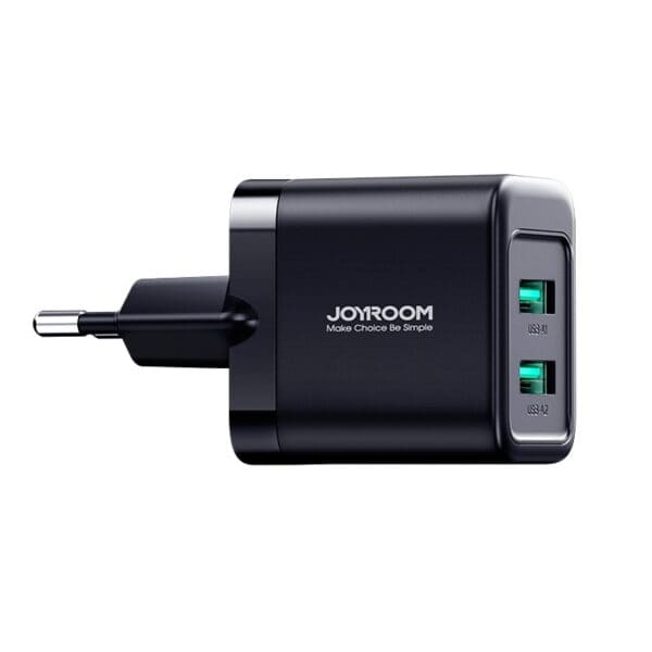 Joyroom 2 Poorten USB-A Oplader 12W - Zwart