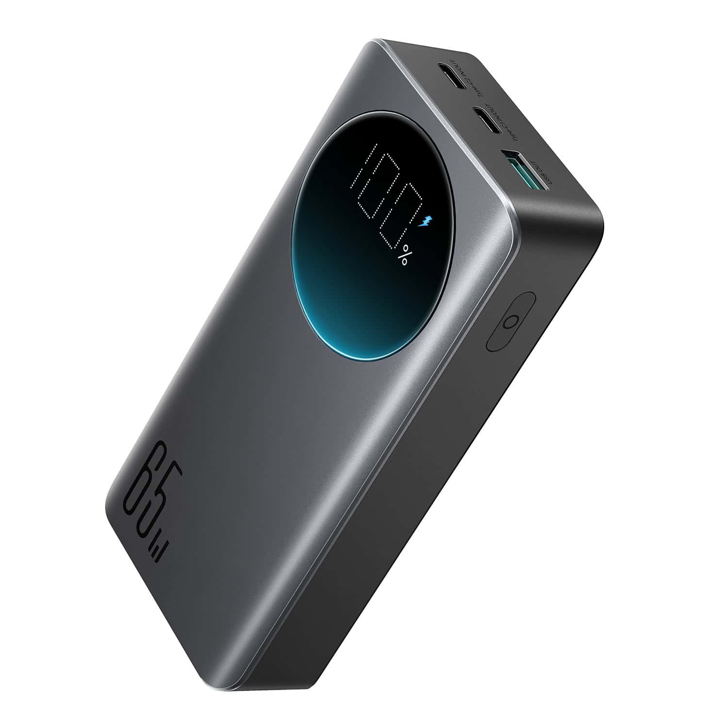 Joyroom 65W Digital Display Snellader Power Bank - 20000 mAh inclusief 100W USB-C Kabel - Zwart Main Image