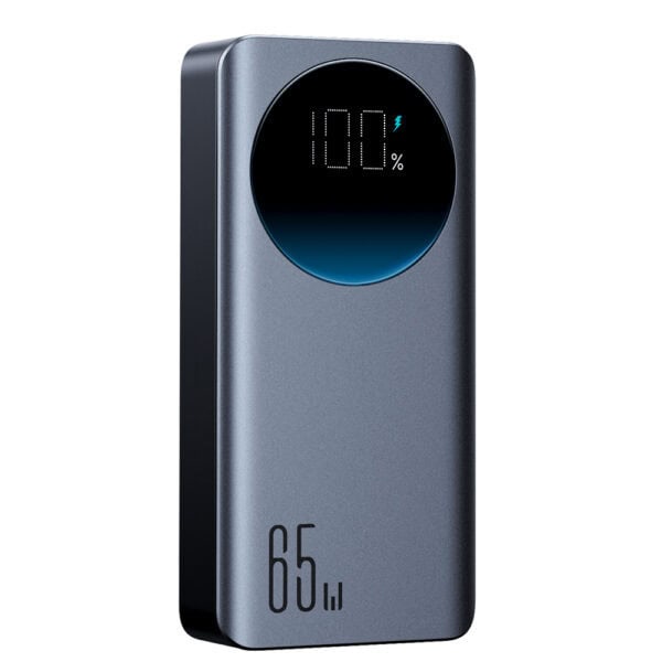 Joyroom 65W Digital Display Snellader Power Bank - 30000 mAh inclusief 100W USB-C Kabel - Zwart