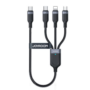 Joyroom Multi-Use 3.5A 3-in-1 Kabel - Type C naar Lightning en Type-C en Micro-USB - 0,3m - Zwart Main Image