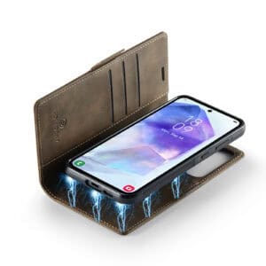 Solidenz 2-in-1 MagSafe Wallet Case voor Samsung Galaxy S25 - Bruin - 3