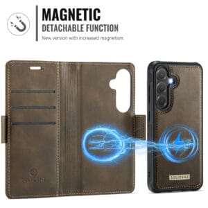 Solidenz 2-in-1 MagSafe Wallet Case voor Samsung Galaxy S25 - Bruin - 6