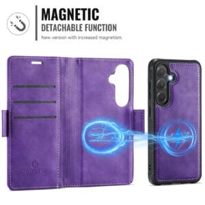 Solidenz 2-in-1 MagSafe Wallet Case voor Samsung Galaxy S25 - Paars - 6