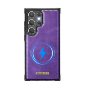 Solidenz 2-in-1 MagSafe Wallet Case voor Samsung Galaxy S24 Ultra - Paars - 4