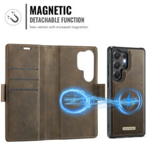 Solidenz 2-in-1 MagSafe Wallet Case voor Samsung Galaxy S25 Ultra - Bruin - 6