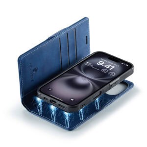 Solidenz 2-in-1 MagSafe Wallet Case voor iPhone 16 - Blauw - 3