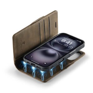 Solidenz 2-in-1 MagSafe Wallet Case voor iPhone 16 Plus - Bruin - 3