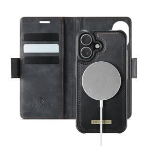 Solidenz 2-in-1 MagSafe Wallet Case voor iPhone 16 Plus - Zwart Main Image