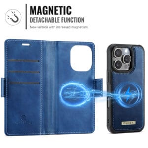 Solidenz 2-in-1 MagSafe Wallet Case voor iPhone 16 Pro Max - Blauw - 6