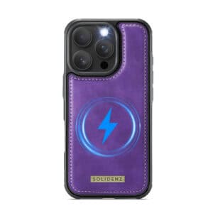 Solidenz 2-in-1 MagSafe Wallet Case voor iPhone 16 Pro Max - Paars - 4