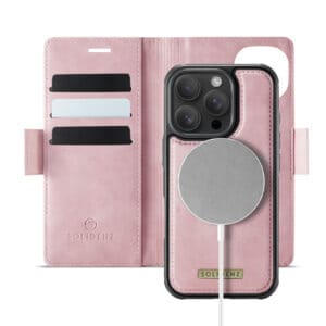 Solidenz 2-in-1 MagSafe Wallet Case voor iPhone 16 Pro - Roze Main Image