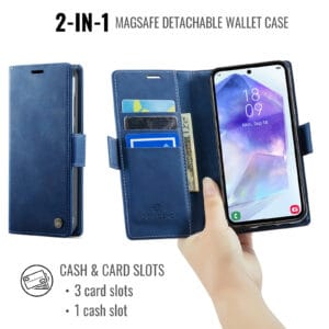 Solidenz 2-in-1 Magnetisch Wallet Case voor Samsung Galaxy A16 - Blauw - 6