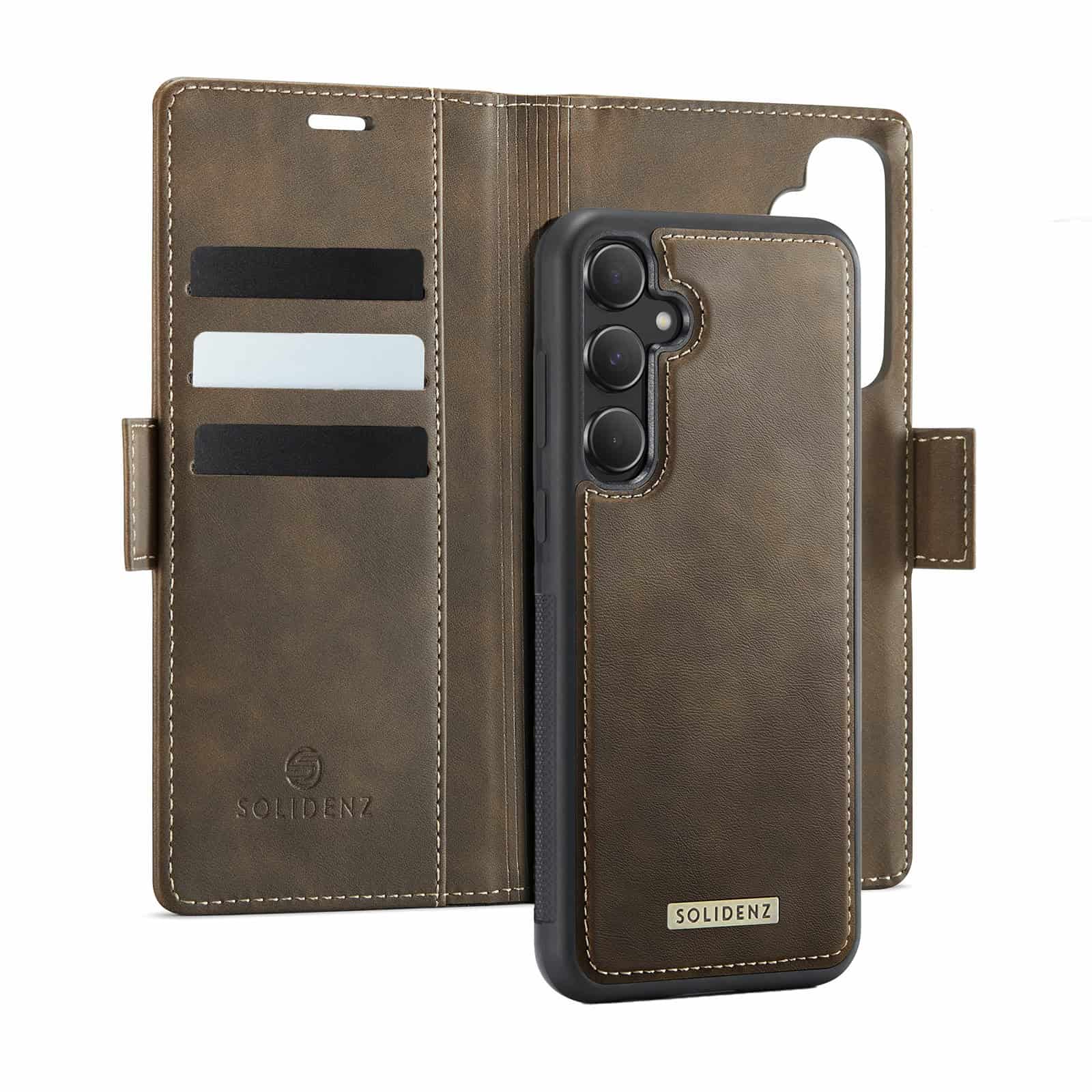 Solidenz 2-in-1 Magnetisch Wallet Case voor Samsung Galaxy A36 - Bruin Main Image