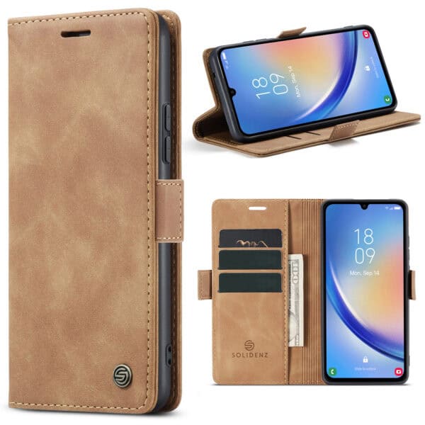 Solidenz Urban Book Samsung Galaxy A16 hoesje - Bruin