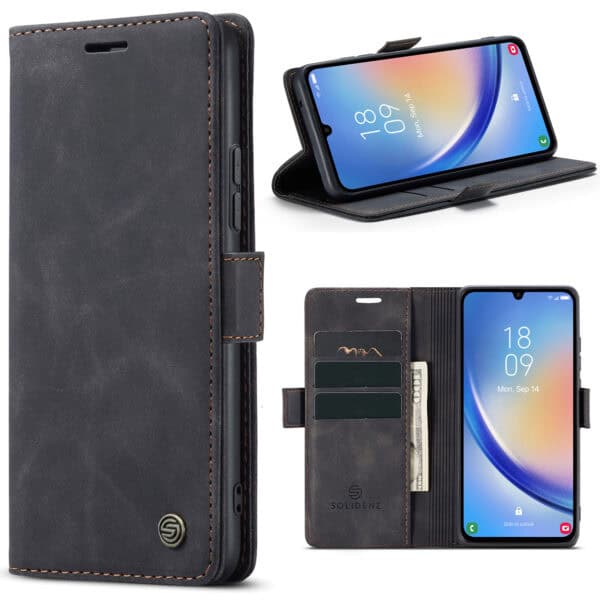 Solidenz Urban Book Samsung Galaxy A16 hoesje - Zwart