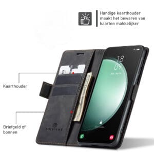 Solidenz Urban Book Samsung Galaxy A16 hoesje - Zwart - 5