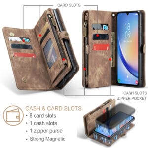 Solidenz Urban Wallet Samsung Galaxy A56 hoesje - Bruin - 8