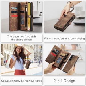 Solidenz Urban Wallet Samsung Galaxy S25 hoesje - Bruin - 11