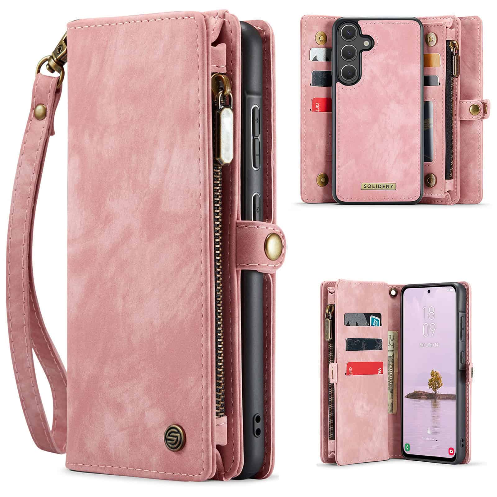 Solidenz Urban Wallet Samsung Galaxy S25 Plus hoesje - Roze Main Image