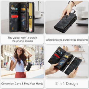Solidenz Urban Wallet Samsung Galaxy S25 Plus hoesje - Zwart - 11