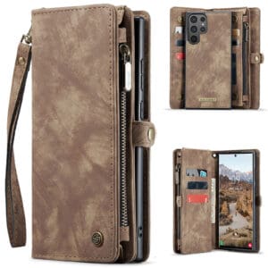 Solidenz Urban Wallet Samsung Galaxy S25 Ultra hoesje - Bruin Main Image