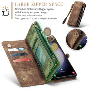 Solidenz Urban Wallet Samsung Galaxy S25 Ultra hoesje - Bruin - 9