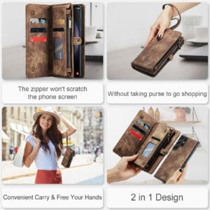 Solidenz Urban Wallet Samsung Galaxy S25 Ultra hoesje - Bruin - 11