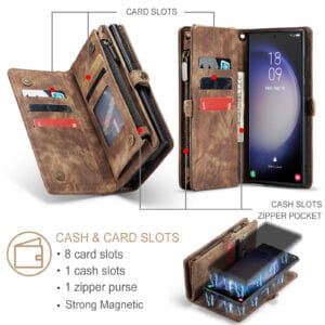 Solidenz Urban Wallet Samsung Galaxy S25 Ultra hoesje - Bruin - 8