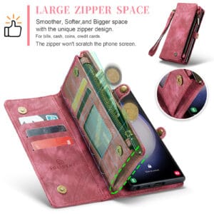 Solidenz Urban Wallet Samsung Galaxy S25 Ultra hoesje - Rood - 9
