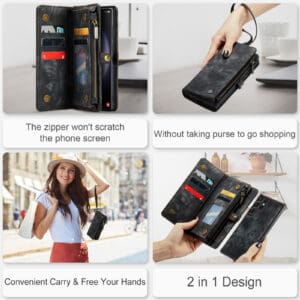 Solidenz Urban Wallet Samsung Galaxy S25 Ultra hoesje - Zwart - 11
