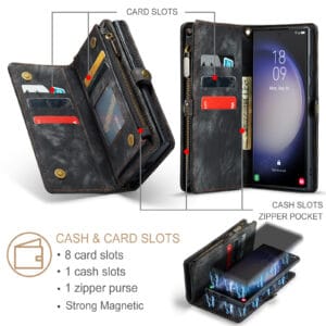 Solidenz Urban Wallet Samsung Galaxy S25 Ultra hoesje - Zwart - 8