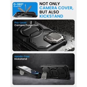 Armorbox iPhone 16e hoesje met screen protector - Zwart - 3
