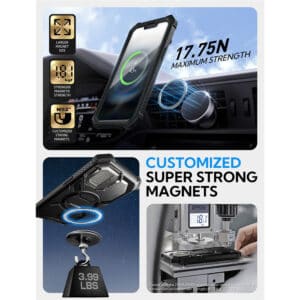 Armorbox iPhone 16e hoesje met screen protector - Zwart - 4