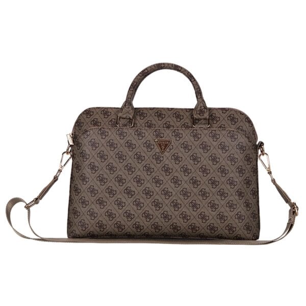 Guess PU 4G Triangle Logo Laptoptas voor 13/14/15 inch - Bruin