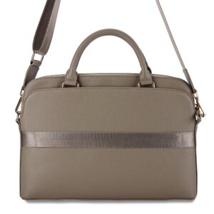 Guess PU Grained Triangle Logo Laptoptas voor 15 en 16 inch - Bruin - 2
