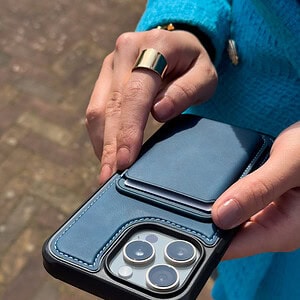 Solidenz MagSafe Wallet Backcover voor iPhone 16 Pro - Blauw - 11