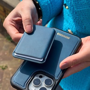 Solidenz MagSafe Wallet Backcover voor iPhone 16 Pro - Blauw - 10