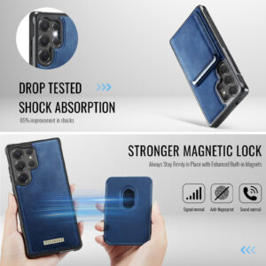 Solidenz MagSafe Wallet Backcover voor Samsung Galaxy S25 Ultra - Blauw - 6